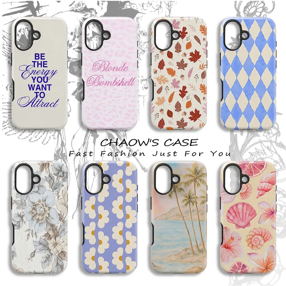 Autumn Foliage Phone Case for Samsung Galaxy S20 S23 S24 S25 S26 FE Plus Ultra Edge 4G 5G Luxury Double-layer Cover