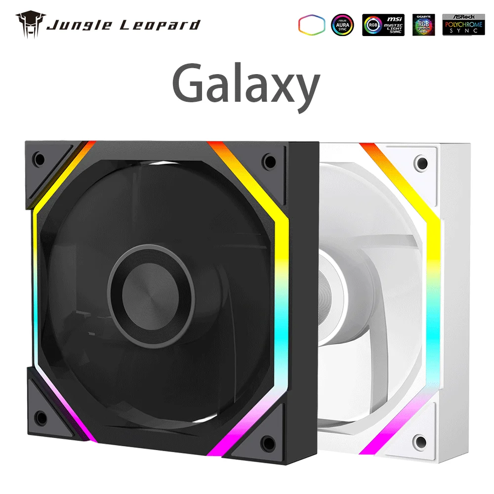 Wentylator do obudowy PC Jungle Leopard Galaxy Prism XH Flowing Running Lights 120mm ARGB Cyclic Mirror Light Effect PWM Cooling Fan