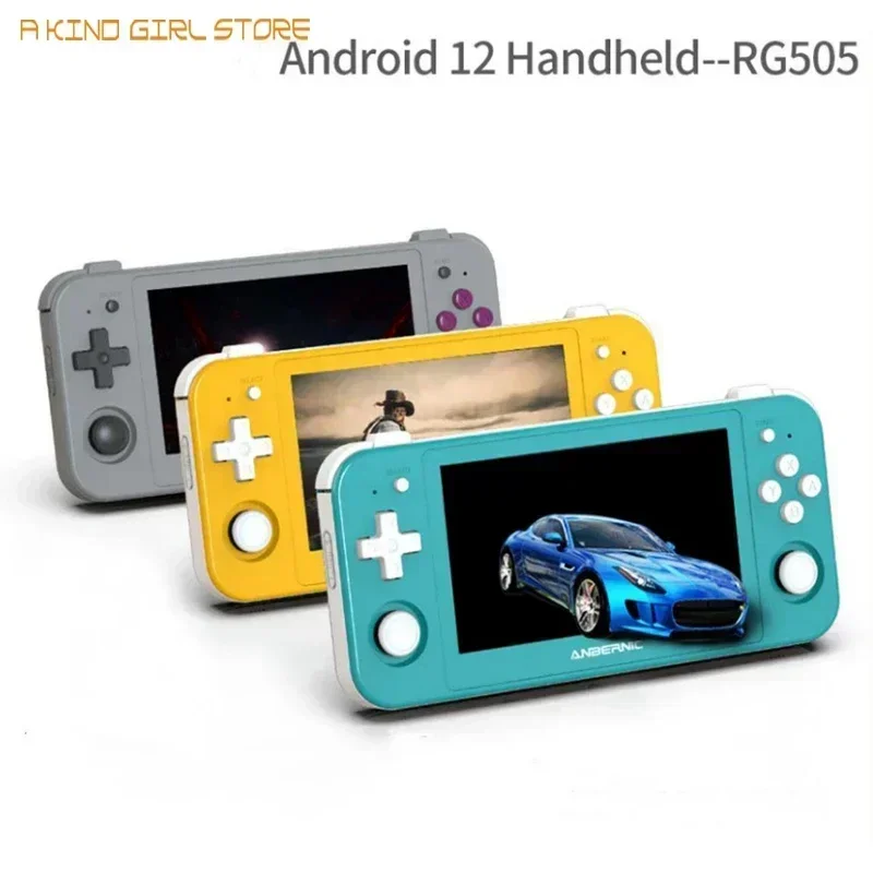 RG505 Retro Handheld Game Console 4.95 inch OLED Touch Screen Android 12 System Unisoc Tiger T618 4.95 INCH OLED With 4000+ Game