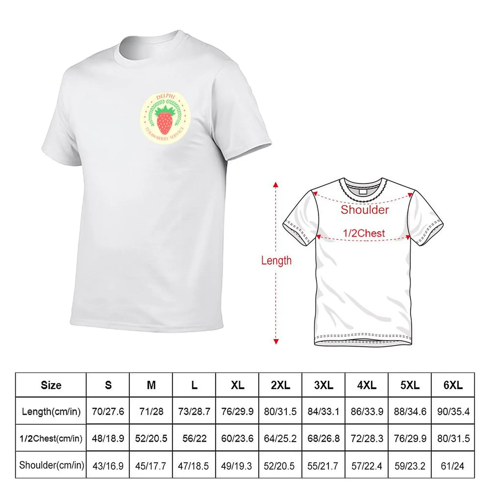 Camp Half Blood Delphi Strawberry Service (color) T-Shirt Plus Size Short Sleeve T-Shirt