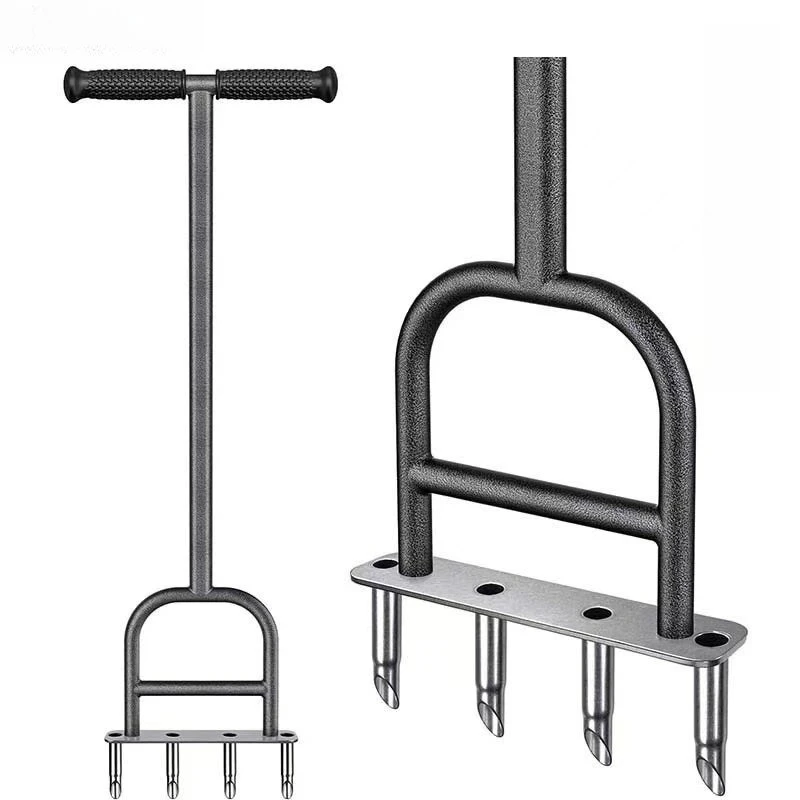 Lawn Aerator, Soil Tiller &, Manual Lawn Core Aeration Tool for Garden Yard Grass Care and Soil Ventilation