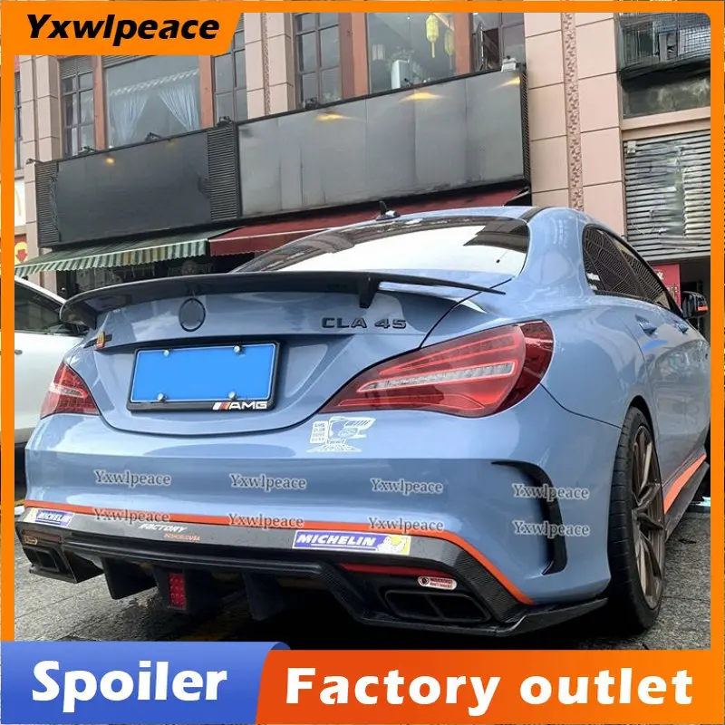 

For Mercedes-Benz CLA W117 Spoiler CLA180 CLA200 250 CLA260 CLA45 2014 -2018 RT Style Carbon Fiber Rear Trunk Lip Spoiler Wing