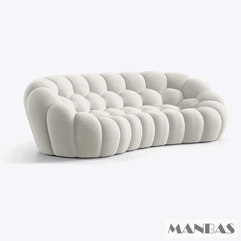 Upgrade Your Living Room with MINGDIBAO Fabric Sofas - Stylish Bubble Couch Designer Cloud Sofa Sets Fluffy Cloth Couch