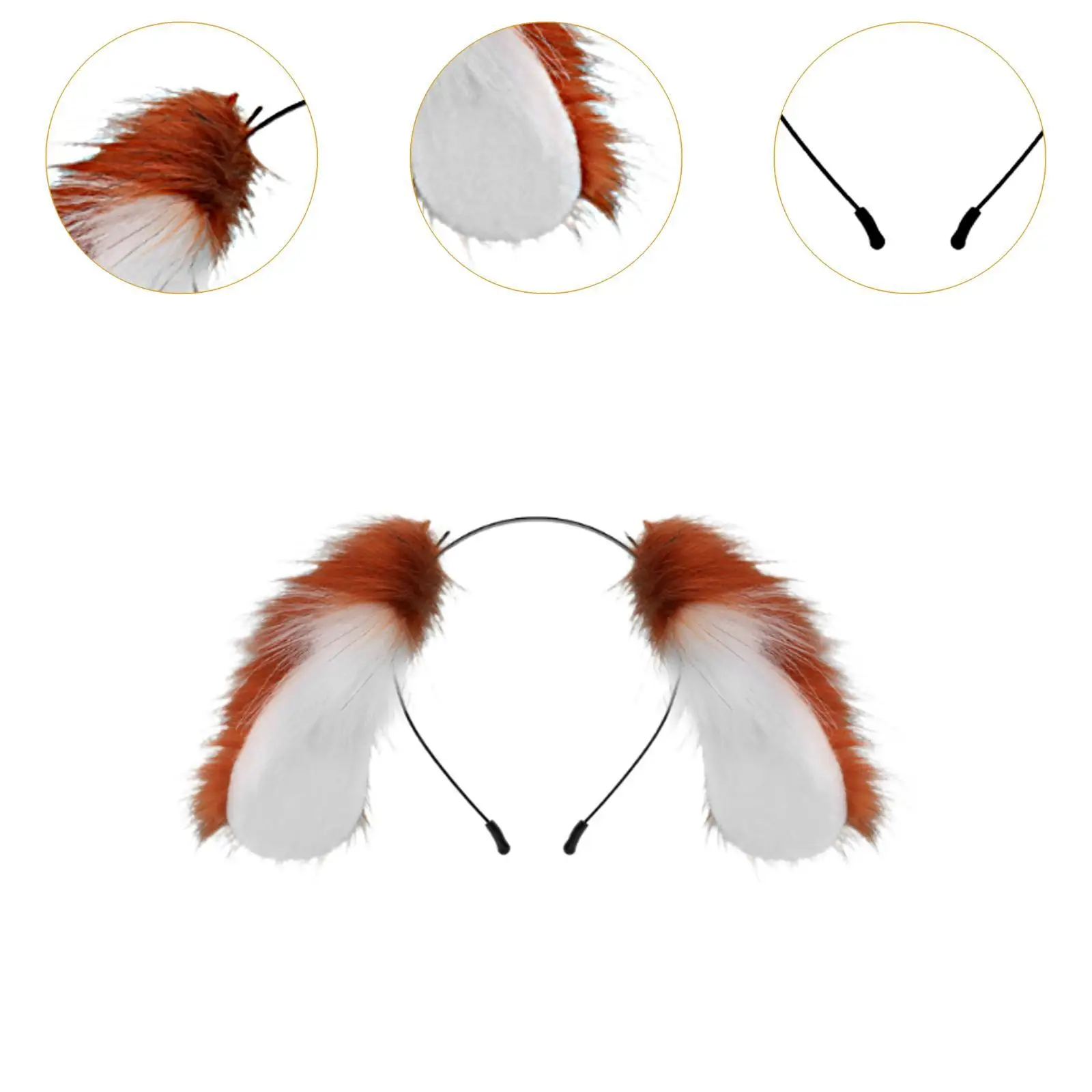 Accessoire en peluche de bandeau d'oreilles de chien pour les célébrations et les événements d'animaux