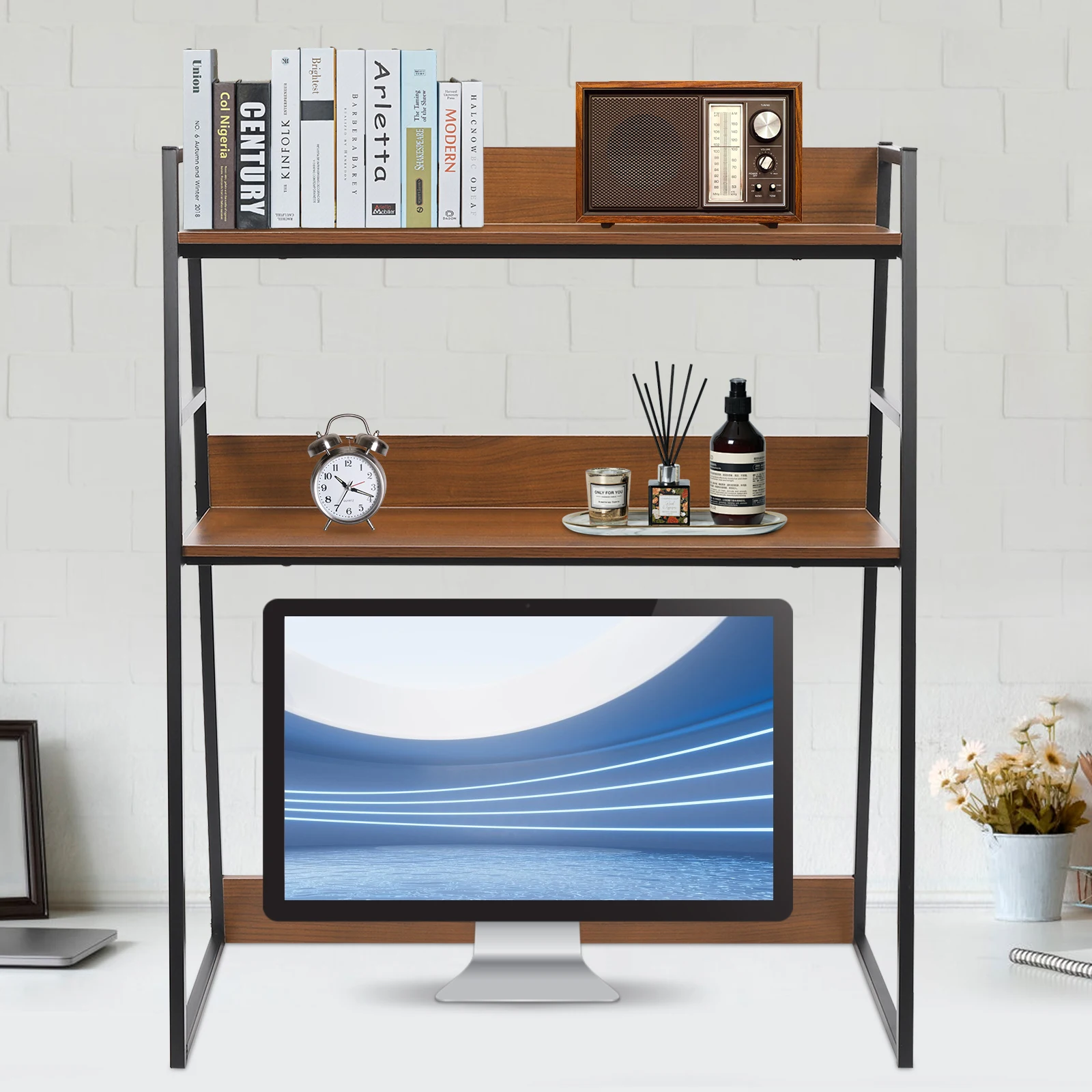 デスクトップ本棚、多目的本棚オーガナイザー、デスクトップディスプレイラック