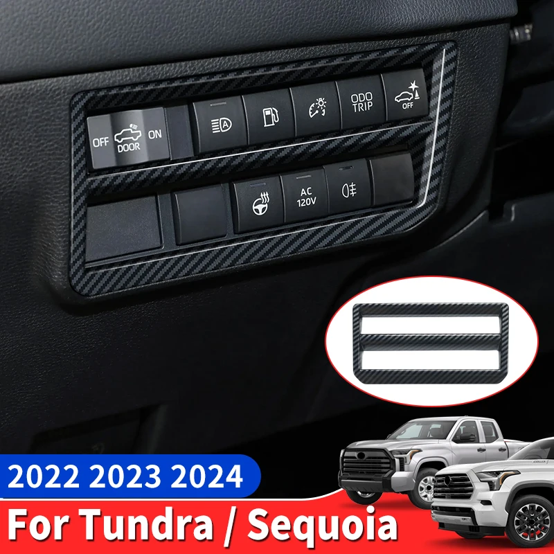 For 2022-2024 Toyota Tundra Sequoia Left Central Control Decoration Frame Headlight Adjustment Frame Modification Accessories