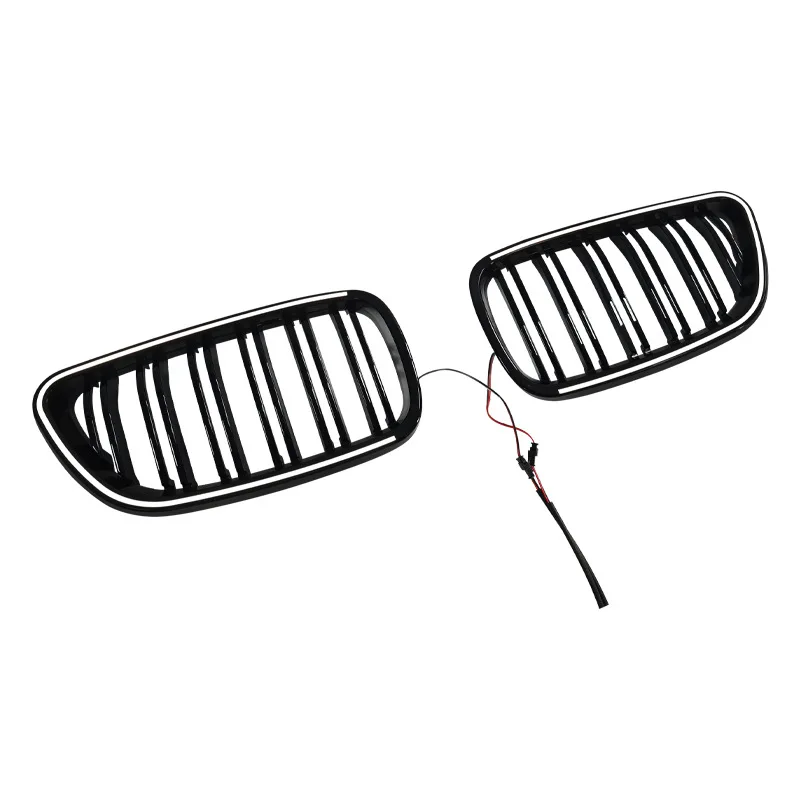 لسيارات BMW 2 Series F22 LED Grille F22 F87 ضوء نمط خط مزدوج مادة ABS شواية أمامية 2014-2021