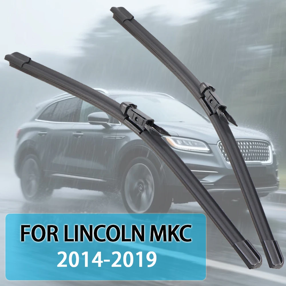 

For Lincoln MKC 2014-2019 26''+15'' Car Wiper Blade Front Wipers Fit Pinch Tab Arm Windscreen Auto Wiper Blades