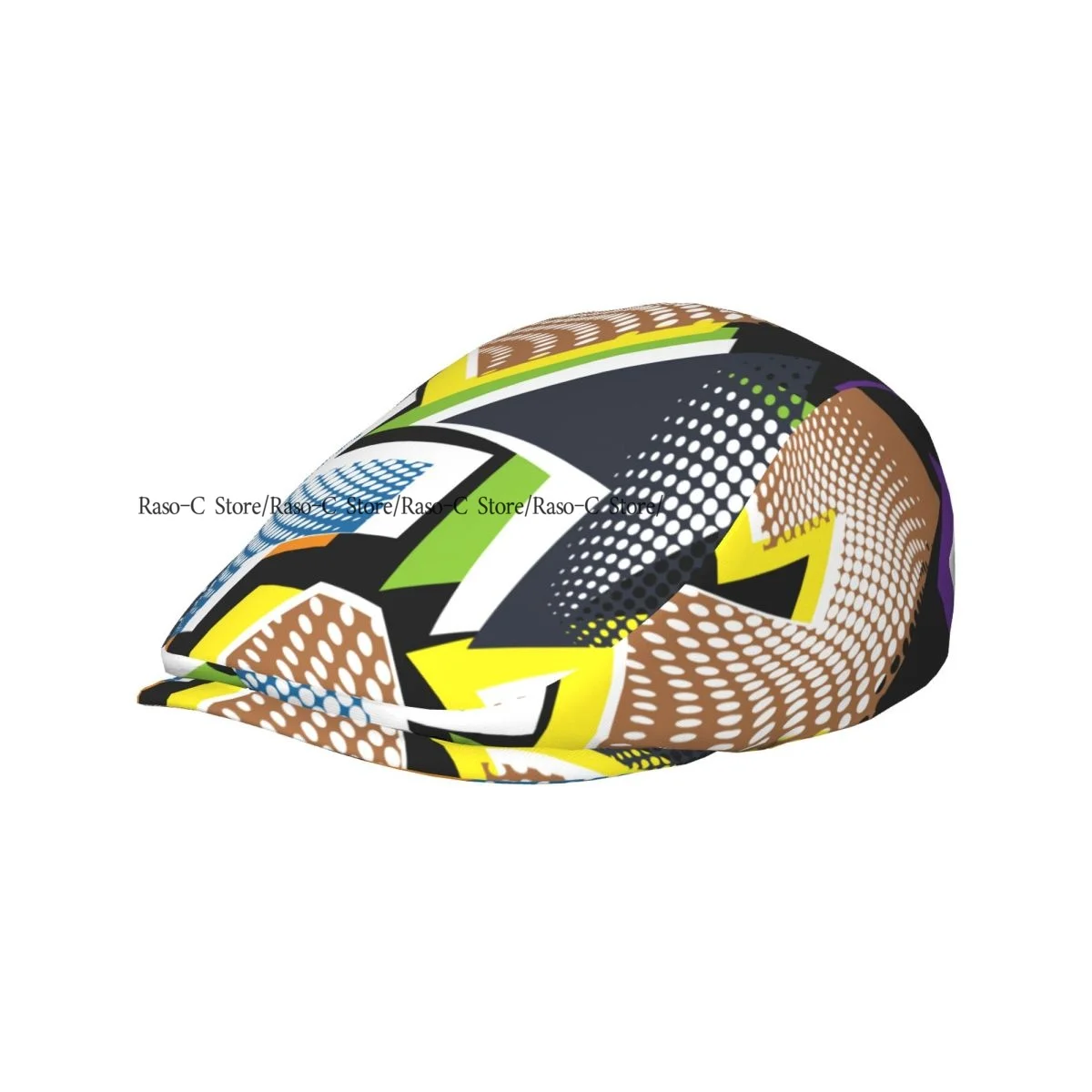 Adult Flat Cap Dots Geometric Figures Stripes Unisex British Style Newsboy Cap Ivy Peaked Hat Casual Outdoor Driving Beret Hat