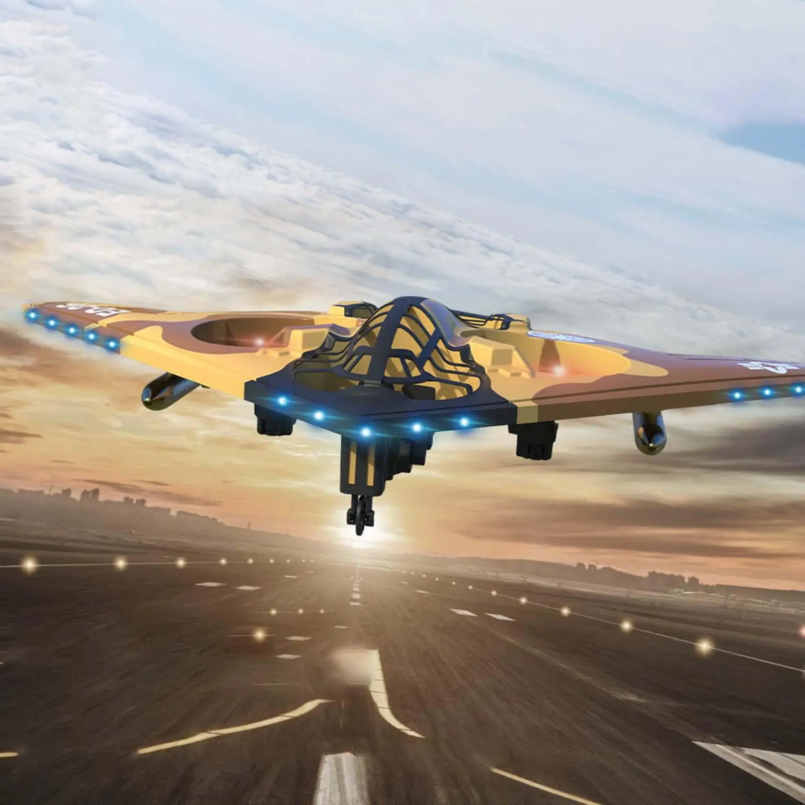 

RC Aircraft with Night Light Flip Hover Stunting Fighter Glider Remote Control