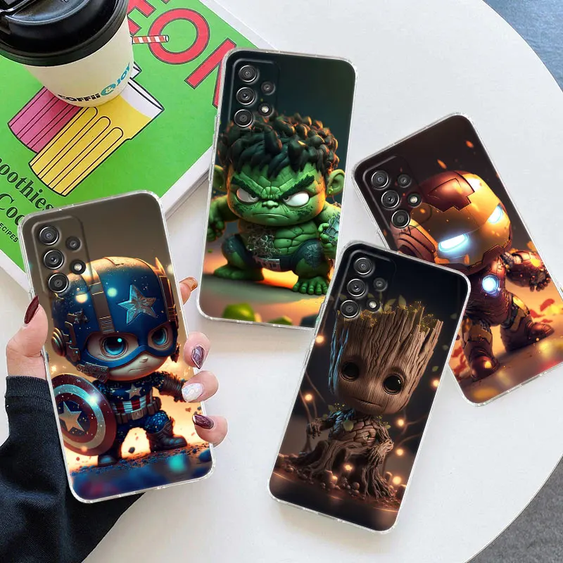 

Cartoon Marvel Avenger Captain America Clear Case For Samsung Galaxy A57 A37 A56 5G A36 A55 A54 A35 A26 A07 A17 A16 06 A36 Cover