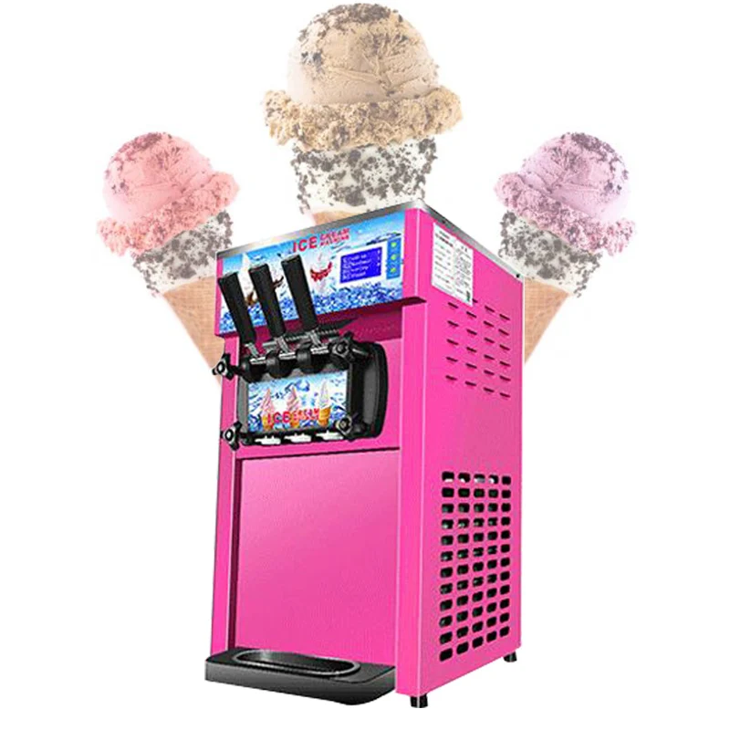 

3 Flavors Fruit Commercial Soft Serve Ice Cream Maker Machine Frozen Yogurt Ice Cream Machine For Sale