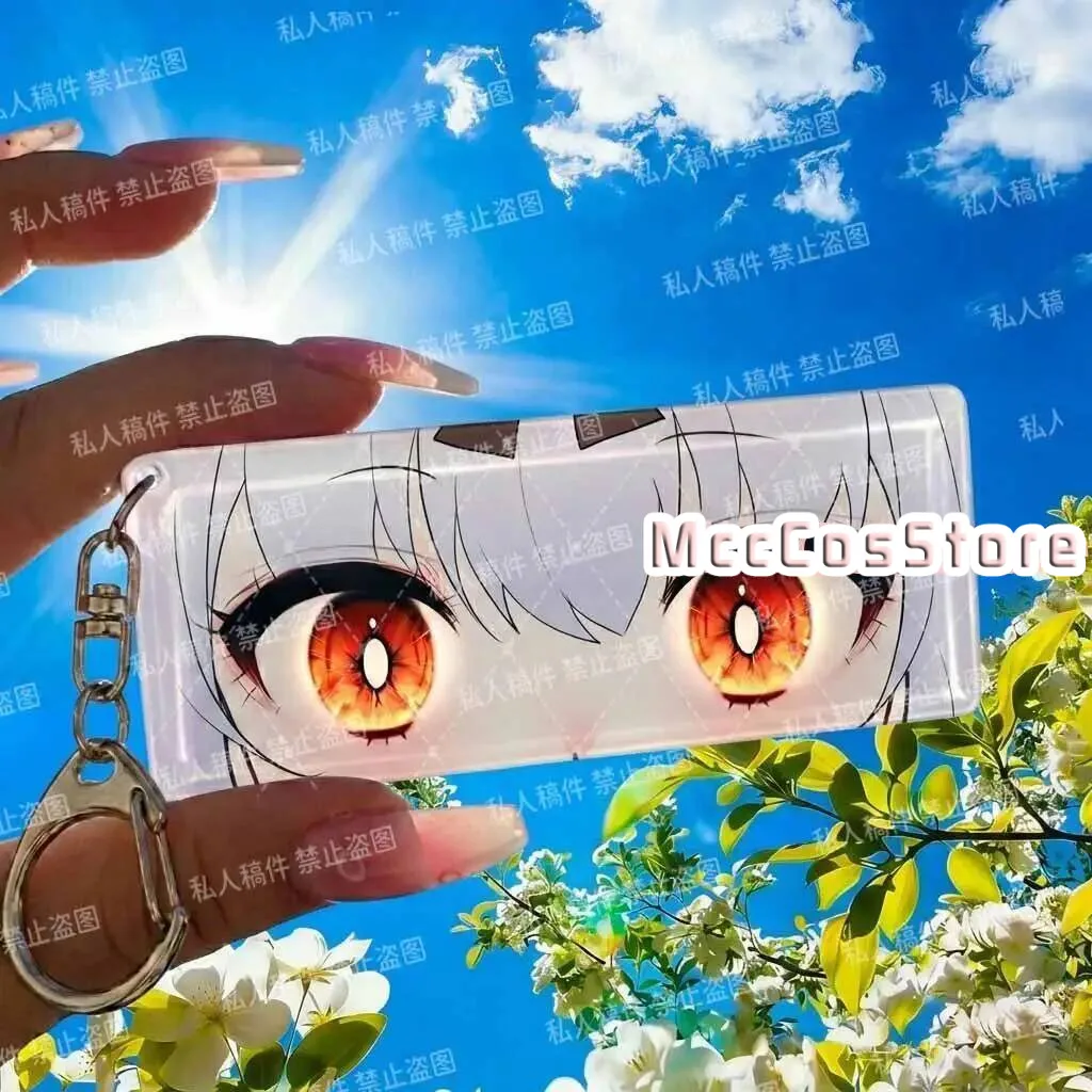 

8Cm New Azur Lane Laffey II Nagato Yukikaze Acrylic Keychain Anime Eye Stripe Hanging Decor Bag Charm Pendant Gift Cosplay