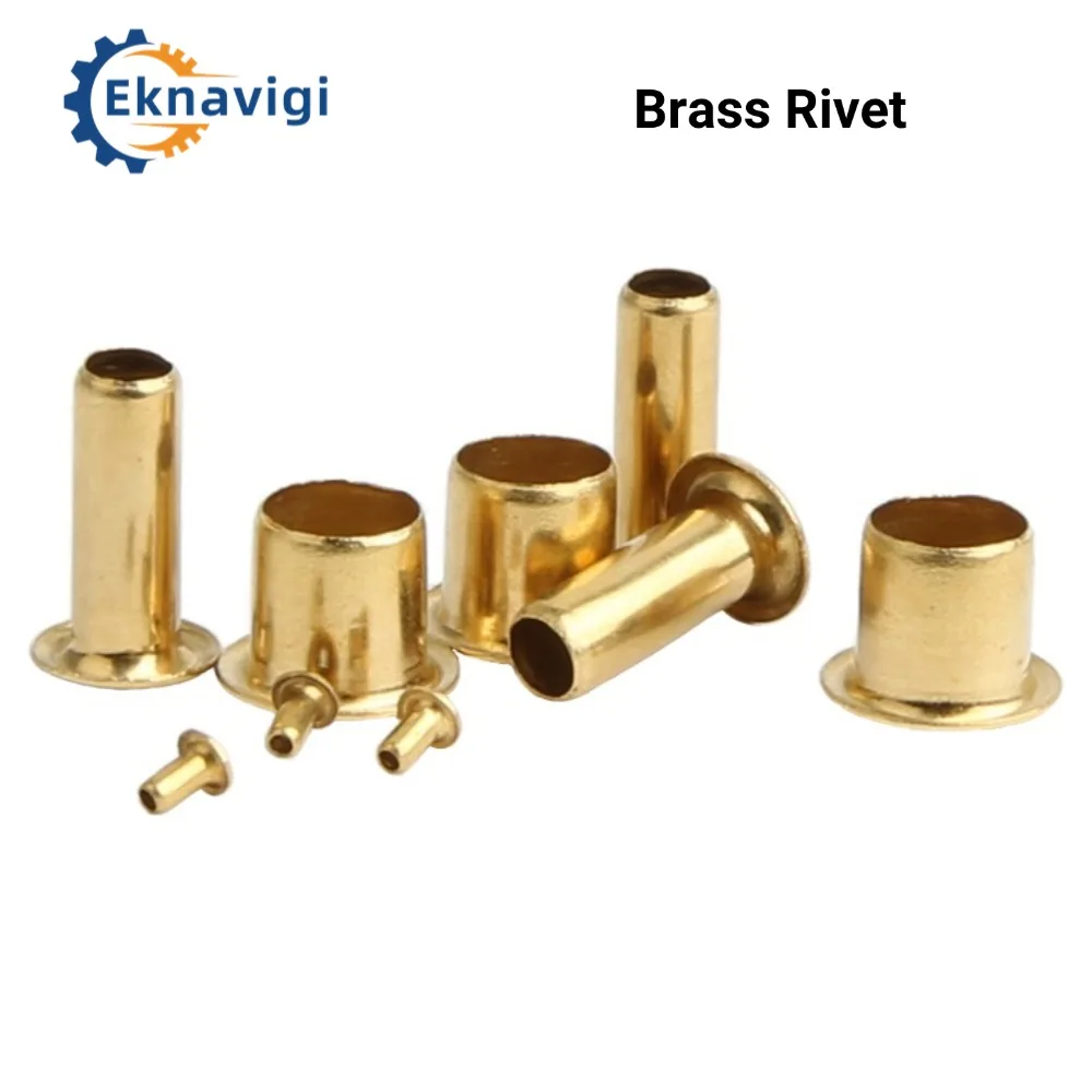 100/200PCS M3 M3.5 M4 M5 M6 GB876 Brass Hollow Tubular Rivets Double-sided Circuit Board PCB Nails