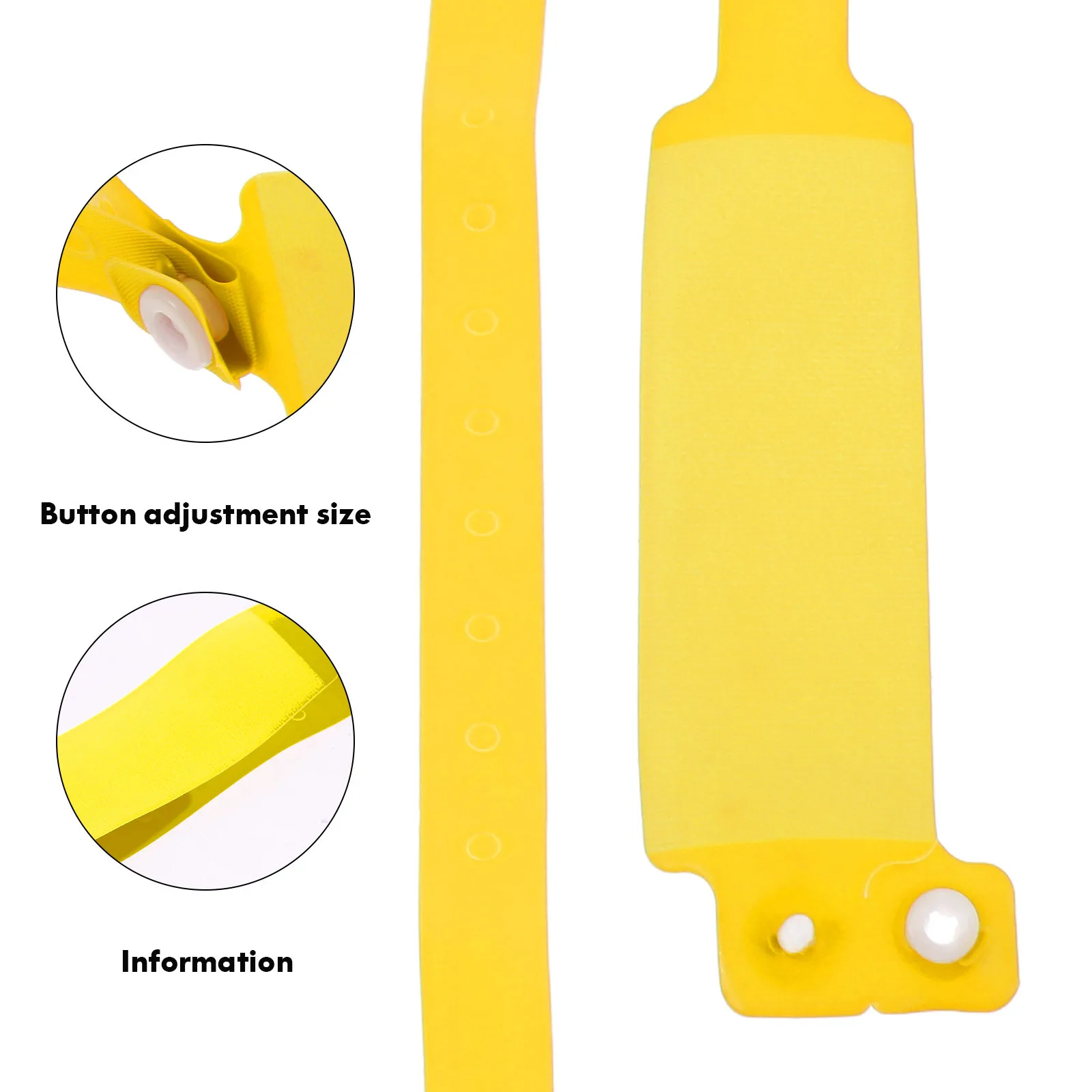 100Pcs Tear Resistant PVC Disposable Wristbands Soft Comfortable Bright Color Hospital Medical Patient Identification Bands