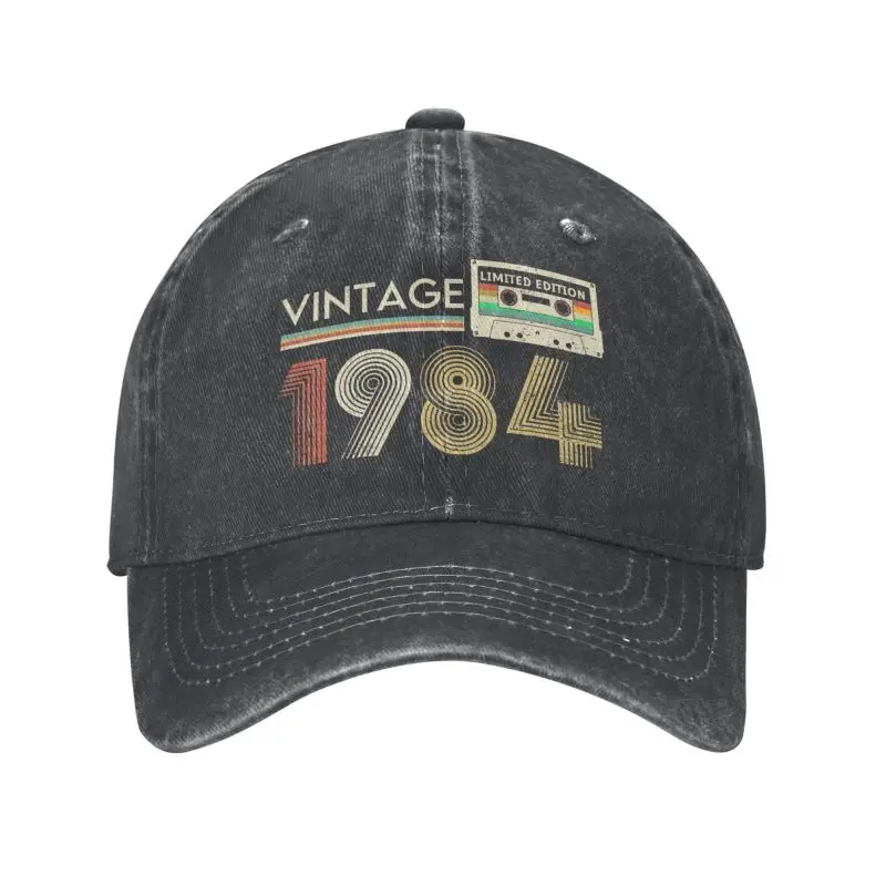 

Custom Cotton Vintage 1984 Limited Edition Cassette Birthday Gifts Baseball Cap Women Men Adjustable Dad Hat Outdoor