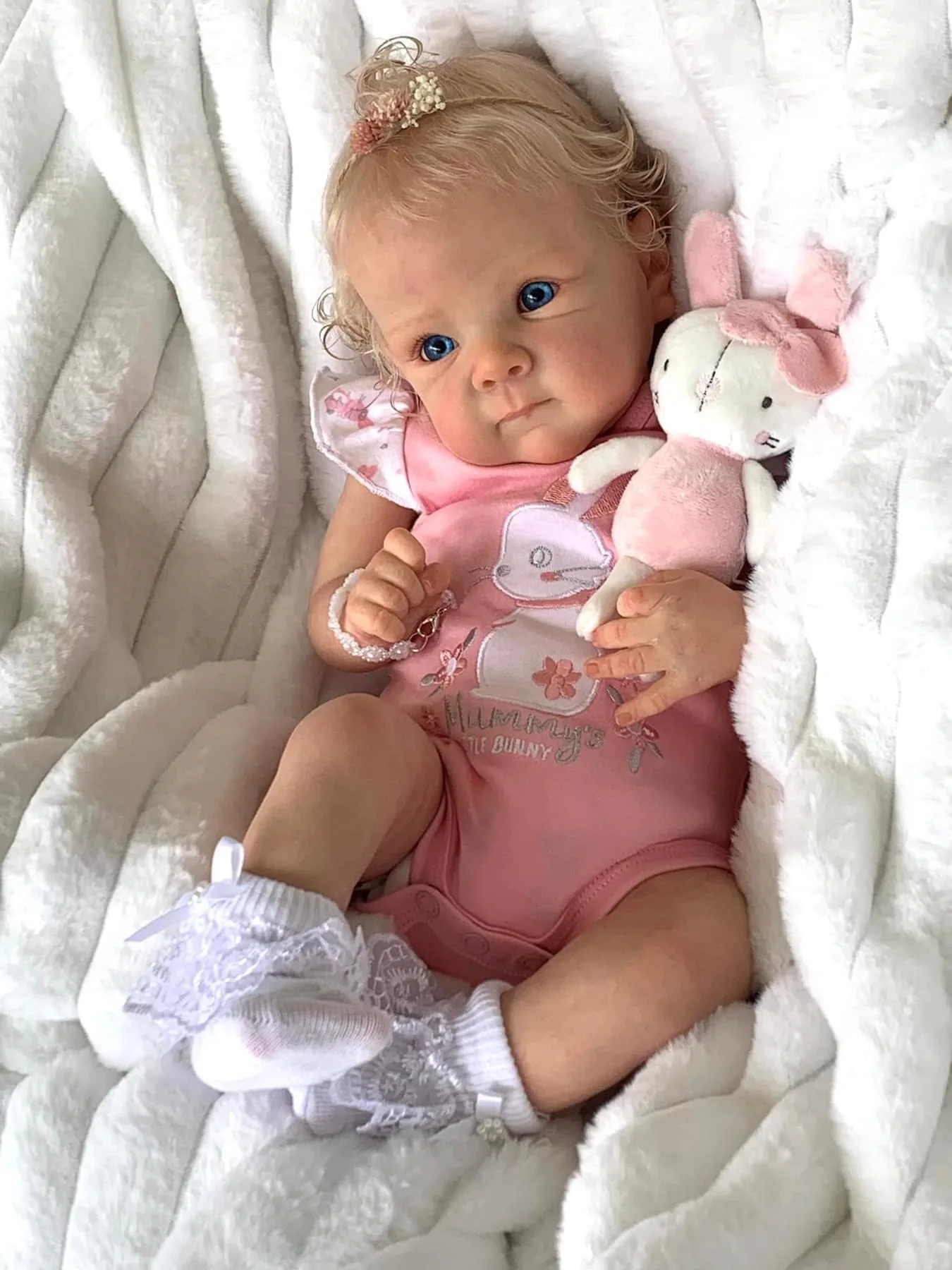 NPK 18inch Reborn Baby Bettie Full Body Newborn Doll Lifelike Cuddly Baby Multiple Layers Painting 3D Skin with Hand Root Hair