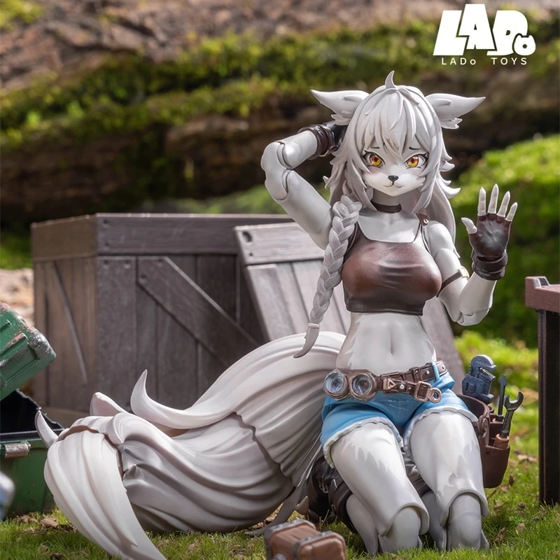 

Ladotoys 1/12 Scale Action Figure - Adventure Team Fox Sister Lia Repairman Anime Model Decoration for Desktop Collectors