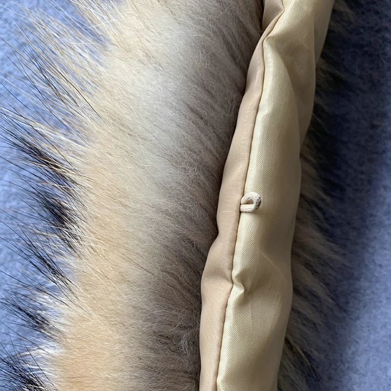 75x12cm Natural Mink Fur Collar for DIY Apparel Sewing Fluffy Trimming Fabric Coat Hood Shawl Sewing Costume Crafts Decoration