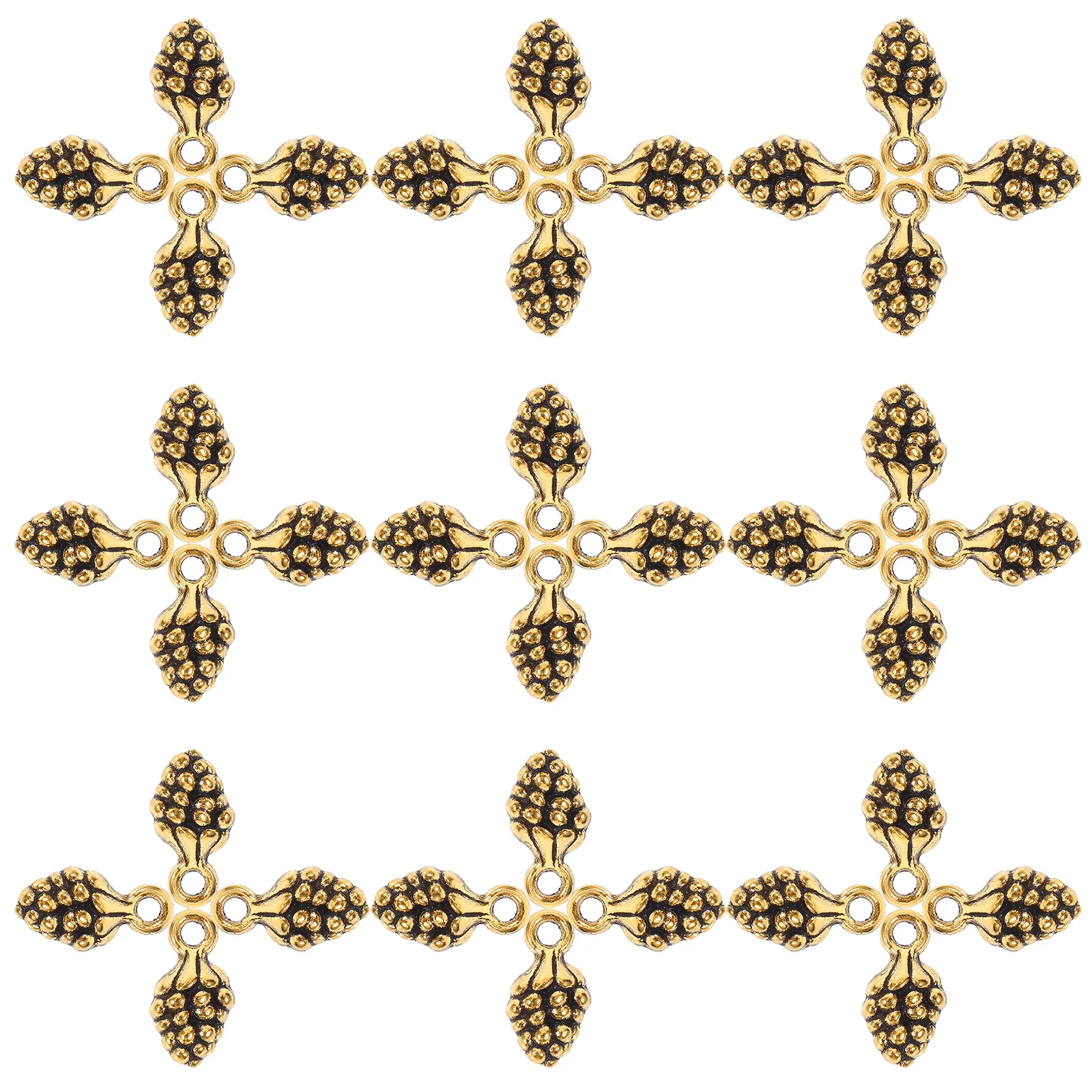 

100Pcs Pine Cone Pendant Alloy DIY Jewelry Making Accessories Charm Pendants for Necklace Bracelet Keyring Scrapbooking