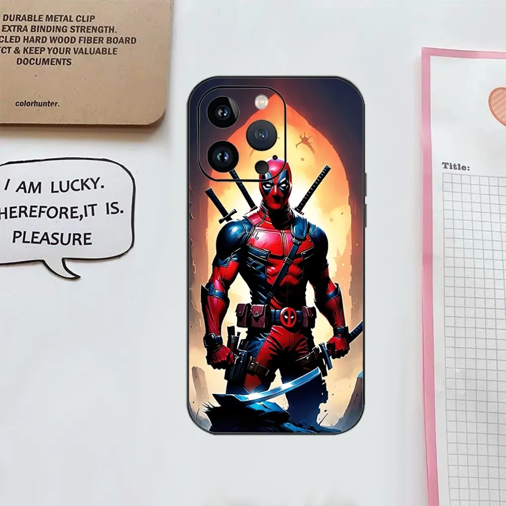 M-Marvel D-Deadpool Phone Case For Iphone 16 15 11 13 14 Pro Max 7 8 Plus X Xr Xs Max 12mini Cover Case