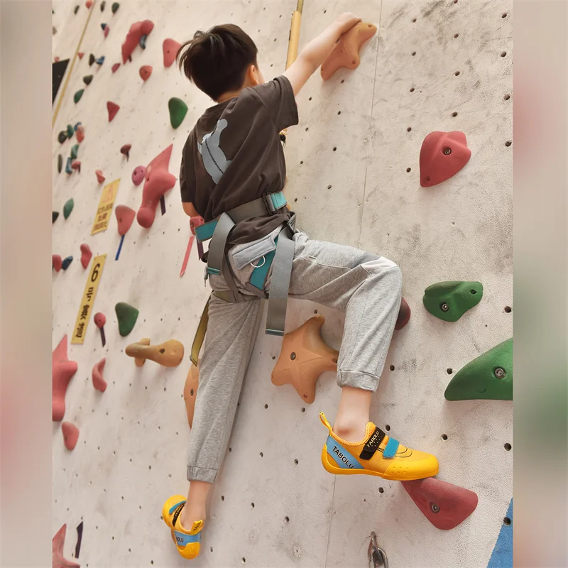 Rock-Climbing Shoes Boys Girls Indoor Outdoor Breathable Mesh Beginners Parent-child Rock-Climbing Bouldering Training Sneakers
