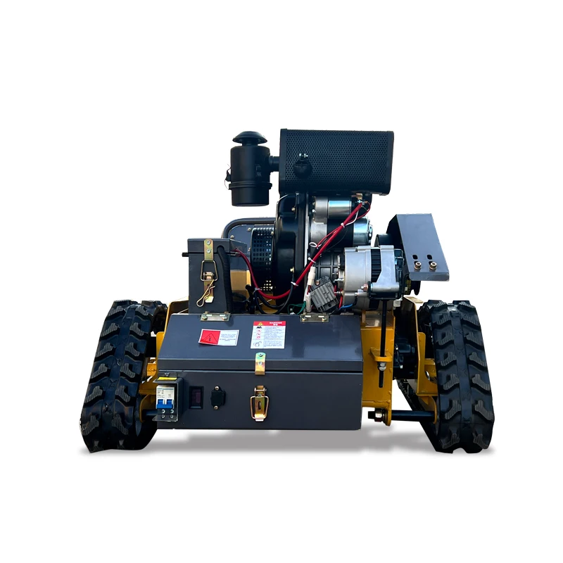 

2025CE Certified All Terrain Lawn Mower, Agricultural Rubber Track Remote Control Robot Lawn Mower