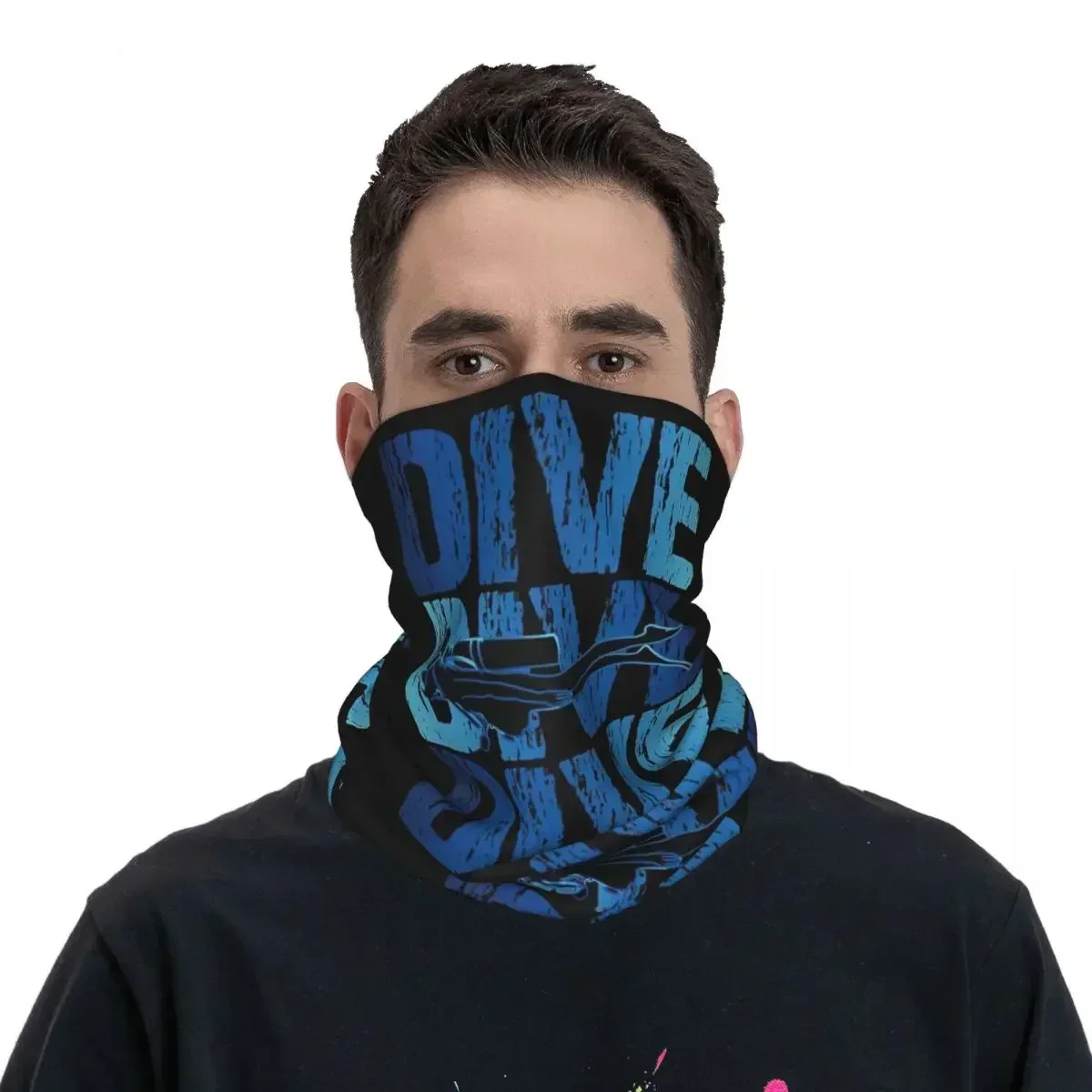 Dive Scuba Diver Bandana Neck Cover Printed Wrap Scarf Warm Balaclava Running For Men Women Adult Washable