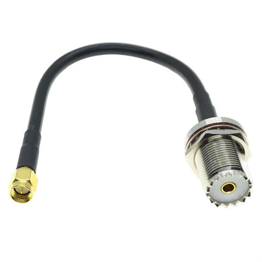 SMA macho e fêmea adaptador de cabo Pigtail UHF Plug, PL259, SO239, RG58, 30cm, 50cm, 100cm, 200cm, atacado, novo