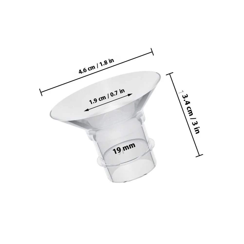 4 قطعة مضخة الثدي شفة إدراج عدة أجزاء سيليكون قابلة لإعادة الاستخدام للمضخات الكهربائية ويمكن ارتداؤها حافة ناعمة مانعة للتسرب موثوقة #6