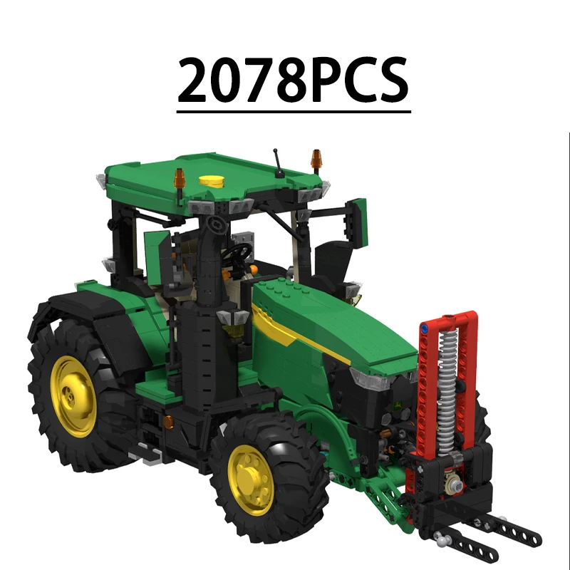 Classic Building Block Farm Machine Tractor Front Loader Model, 1686pcs Fun Birthday Toy, Holiday Christmas and New Year Gift