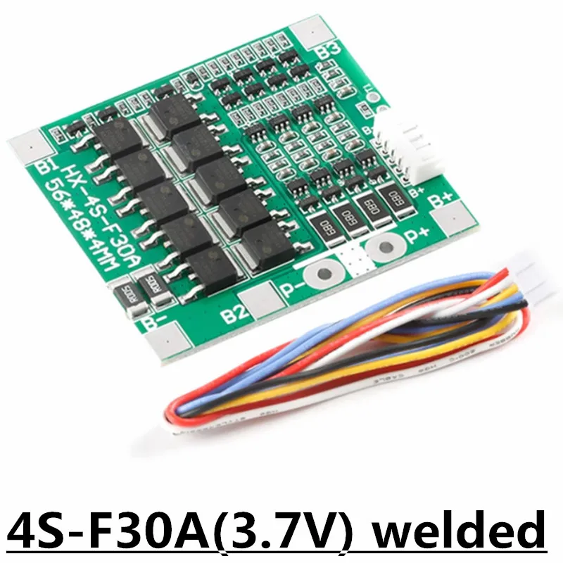 4S 3.2V 3.7V 30A LiFePO4 / Lithium Battery Charge Protection Board 12.8V 14.4V 18650 32650 Battery Packs With Balance