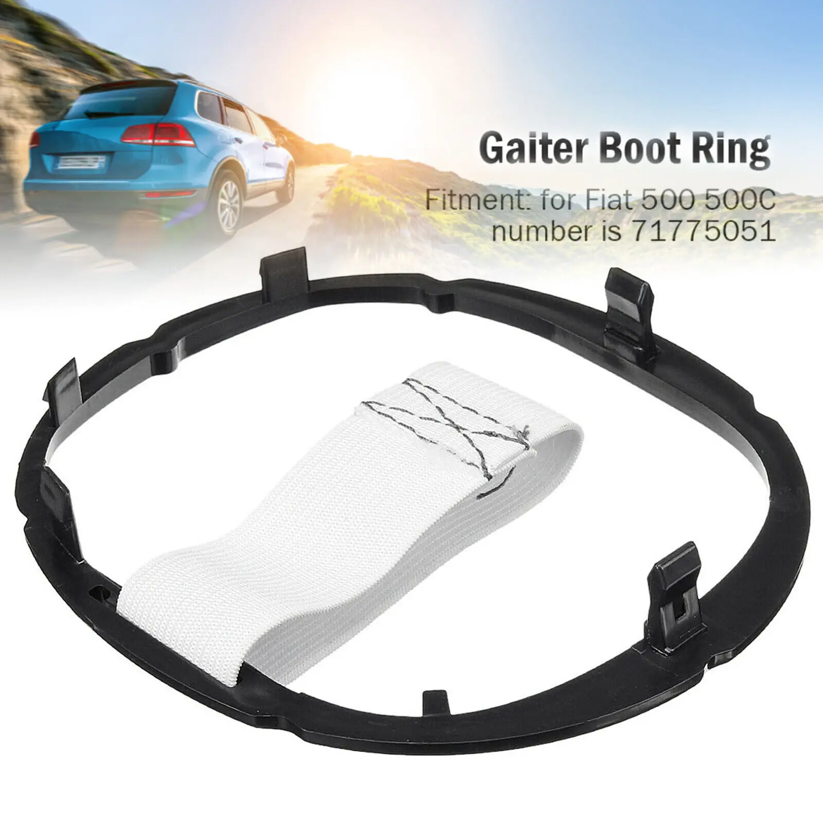 1Pc Gear Shift Collars Gear Stick Lever Gaiter Boot Retaining Ring Lugs For Fiat 500 500c OE#71775051 Interior Accessories