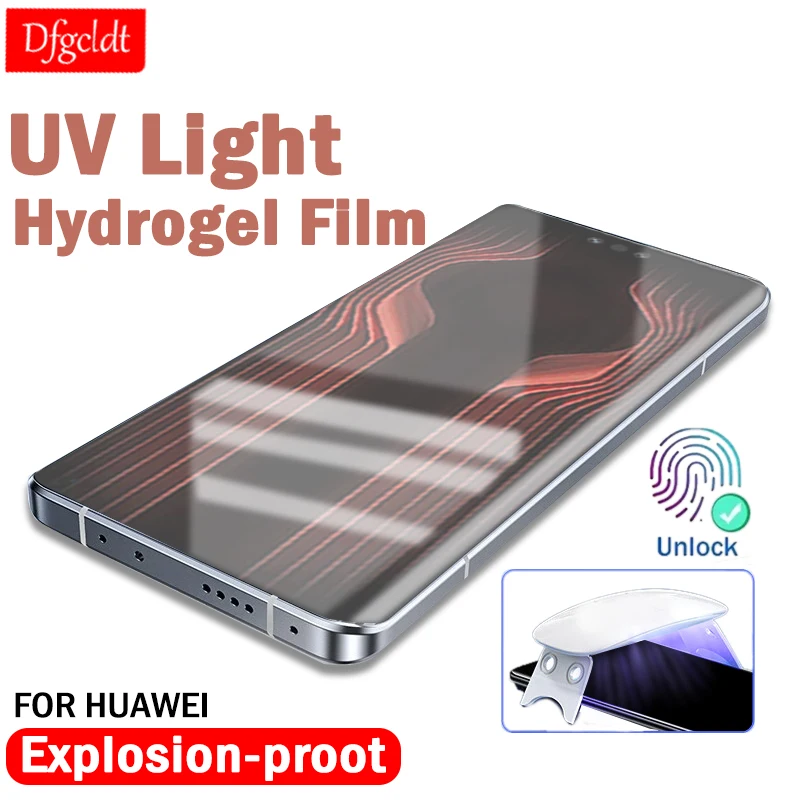 

Взрывозащищенная гидрогелевая пленка с УФ-светом для Huawei Mate 70 60 RS Ultimate Screen Protector для Mate 40 50 60 70 Pro + мягкая пленка