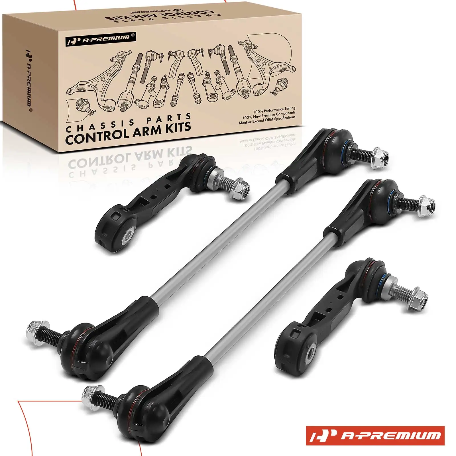 A-Premium 4x Front & Rear Stabilizer Bar Link Kit for BMW X1 2016-2021 X2 2018-2021 Mini Cooper Clubman 2017-2020 33506862865