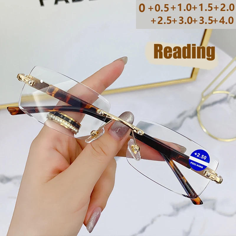 Rahmenlose, randschneidende, blendfreie photochrome Brille, modische photochrome Vintage-Brille im Metallstil 3011