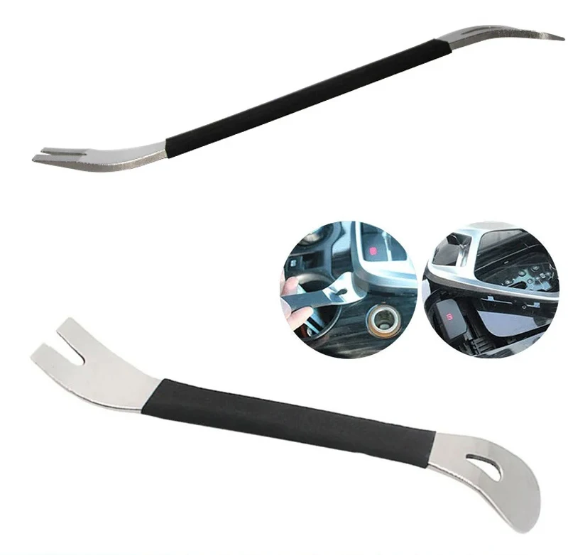 1 Stück tragbare Auto Türclip Trim Entfernung Werkzeuge Kits Auto Armaturen brett Audio Radio Panel Reparatur Edelstahl Hebel platte – Detail 5