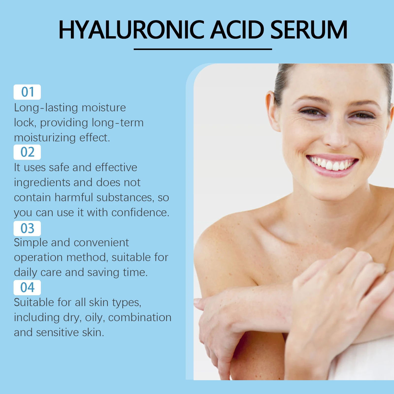 Hyaluronic Acid Serum Micro Roller 0.25mm Micro Needle Essence Hydrating Brightening Smooth Pore Refining Beauty Facial Skin Car