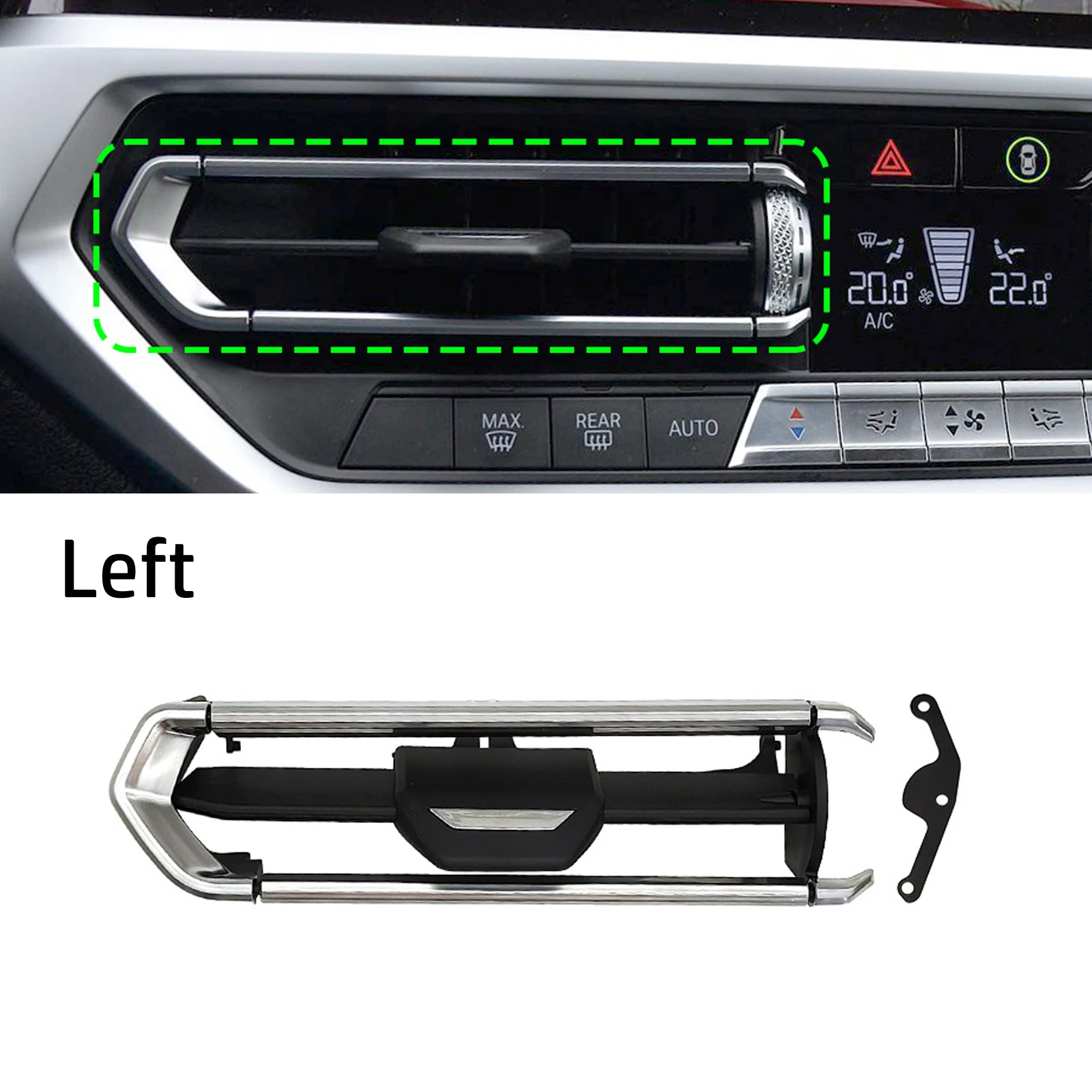 

Car Styling Front Air Outlet Grille Slide Repair Kit 64119855415 For BMW 2 3 4 Series 2019-22 Interior Decoration