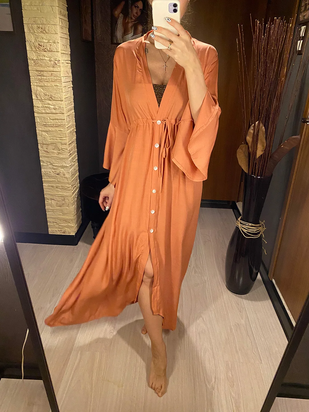 Neues, verführerisches, langes Maxikleid für den Strand, Damen-Strandkleid, Tunika, Pareo, weißes Kleid mit V-Ausschnitt, Robe, Strandbekleidung, Bikini-Strandkleid V2623 – Detail 10