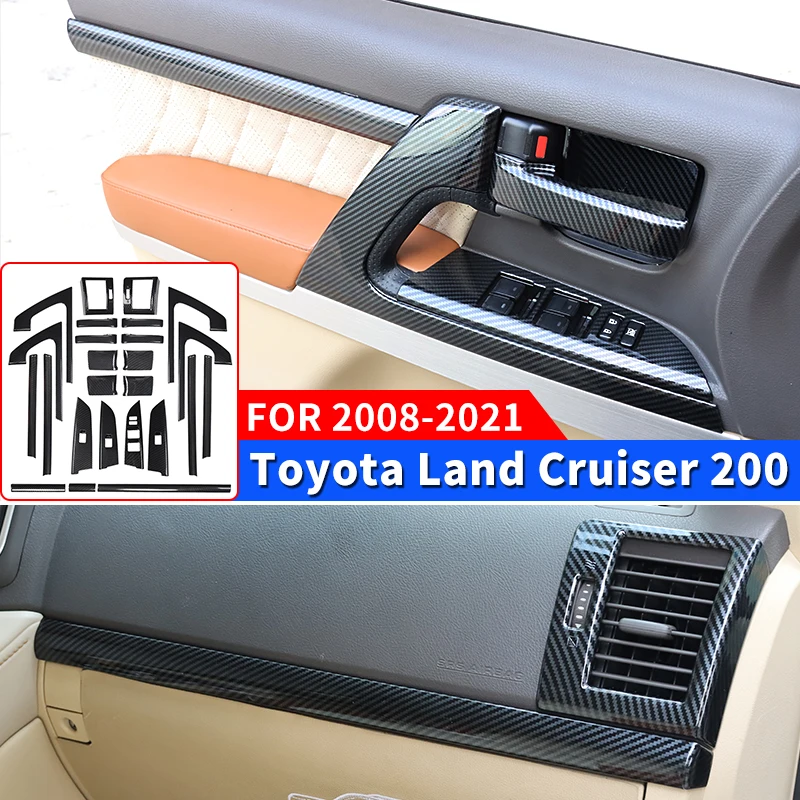 

For 2008-2021 Toyota Land Cruiser 200 Handle Air Vent center console gear cover Decoration Sticker LC200 Interior Accessories