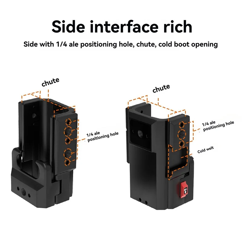 ABKI-Gabbia per fotocamera per DJI Osmo Pocket 3 Adattatore di espansione Staffa protettiva per maniglia del telaio della lunetta, montaggio rapido per pattino freddo