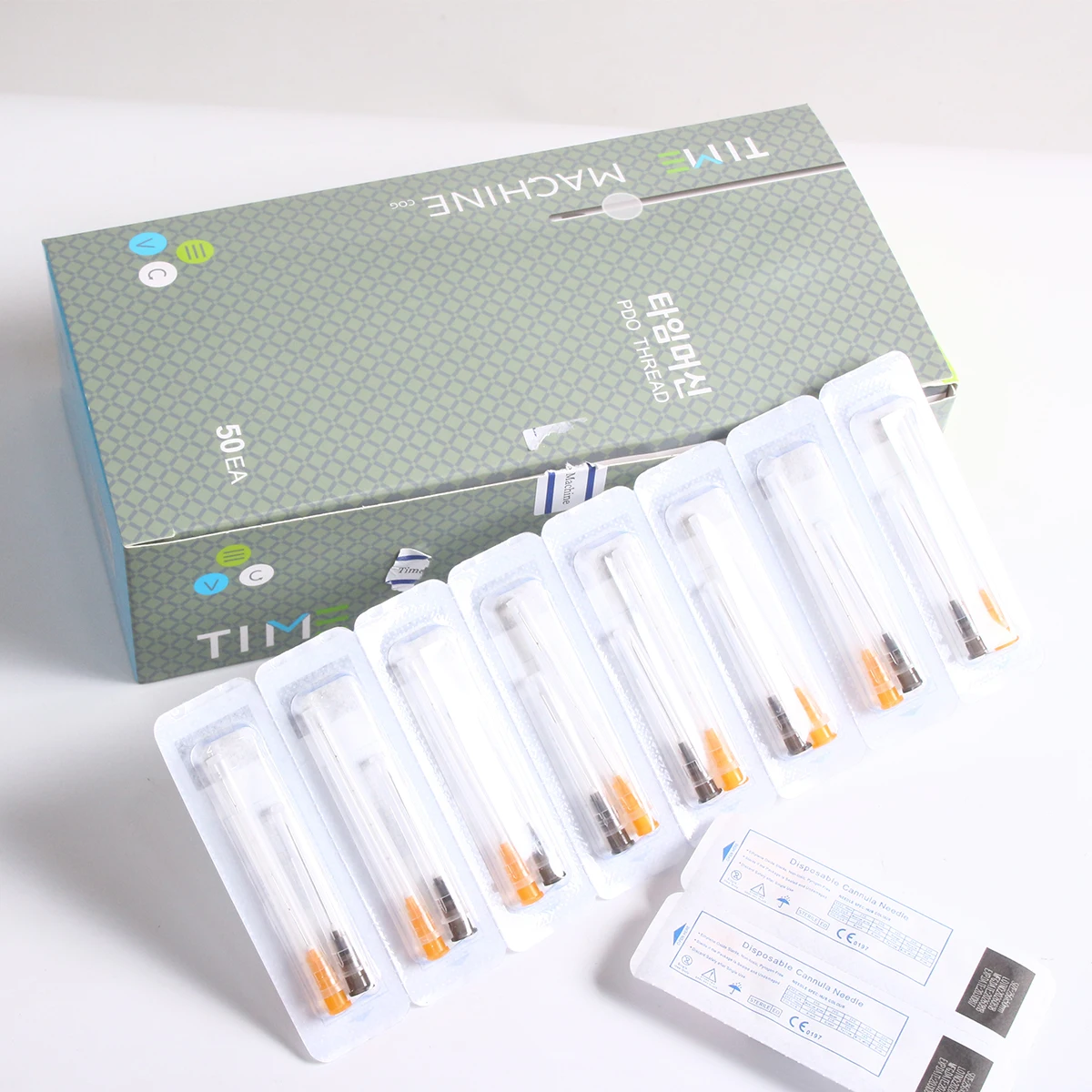 8-200PCS Micro Cannula Needle Microcannula Kit 21g 22g 23g 25g 50mm Blunt Cannula Needle With Blister Packing