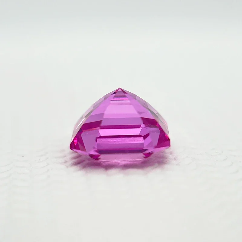 

Hot Sale Lab Grown Sapphire Asscher Cut Pink Color DIY Charms Jewelry Making Main Materials Selectable AGL Certificate