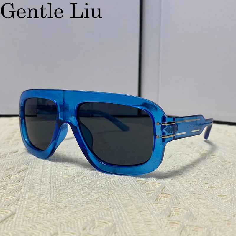 Oversized Square Sunglasses Men Women Big Frame 2024 Luxury Brand Vintage Shield Punk Sun Glasses For Male Goggle Eyewear Shades