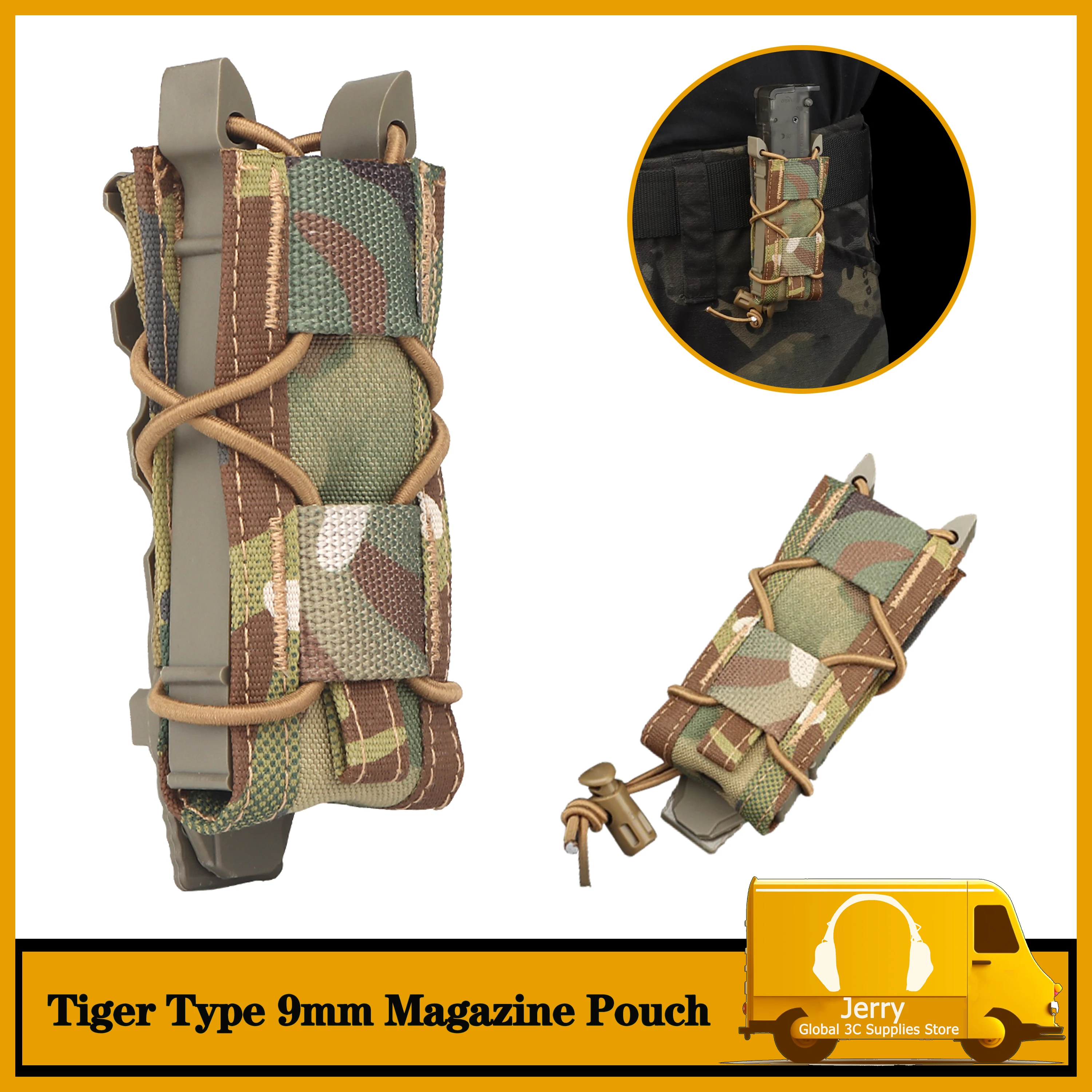 9mm Magazine Pouch For Outdoor Hunting Shooting Belt&Vest Accessory Equipment/MOLLE Drawstring Magazine Dump Universal Store Bag