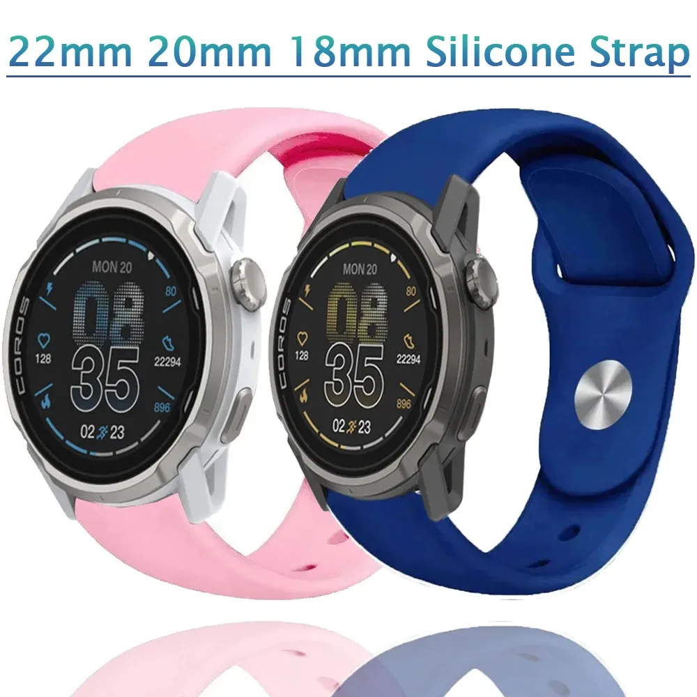22mm 20mm 18mm Silicone Strap For CMF watch 3-2-1 Pro Sports Comfortable Adjustable Band For COROS Watch APCE Pro/3/APEX 4 42mm