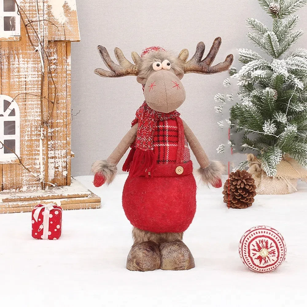 

Festival Christmas Elk Telescopic Doll Soft Cartoon Christmas Doll Knitting Cute Merry Christmas Decoration