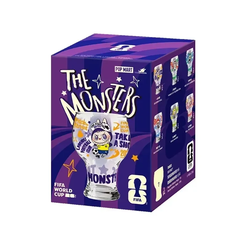 

POP MART Labubu Monsters FIFA Series Glass Mystery Box Collectible Blind Figurine Home Decor