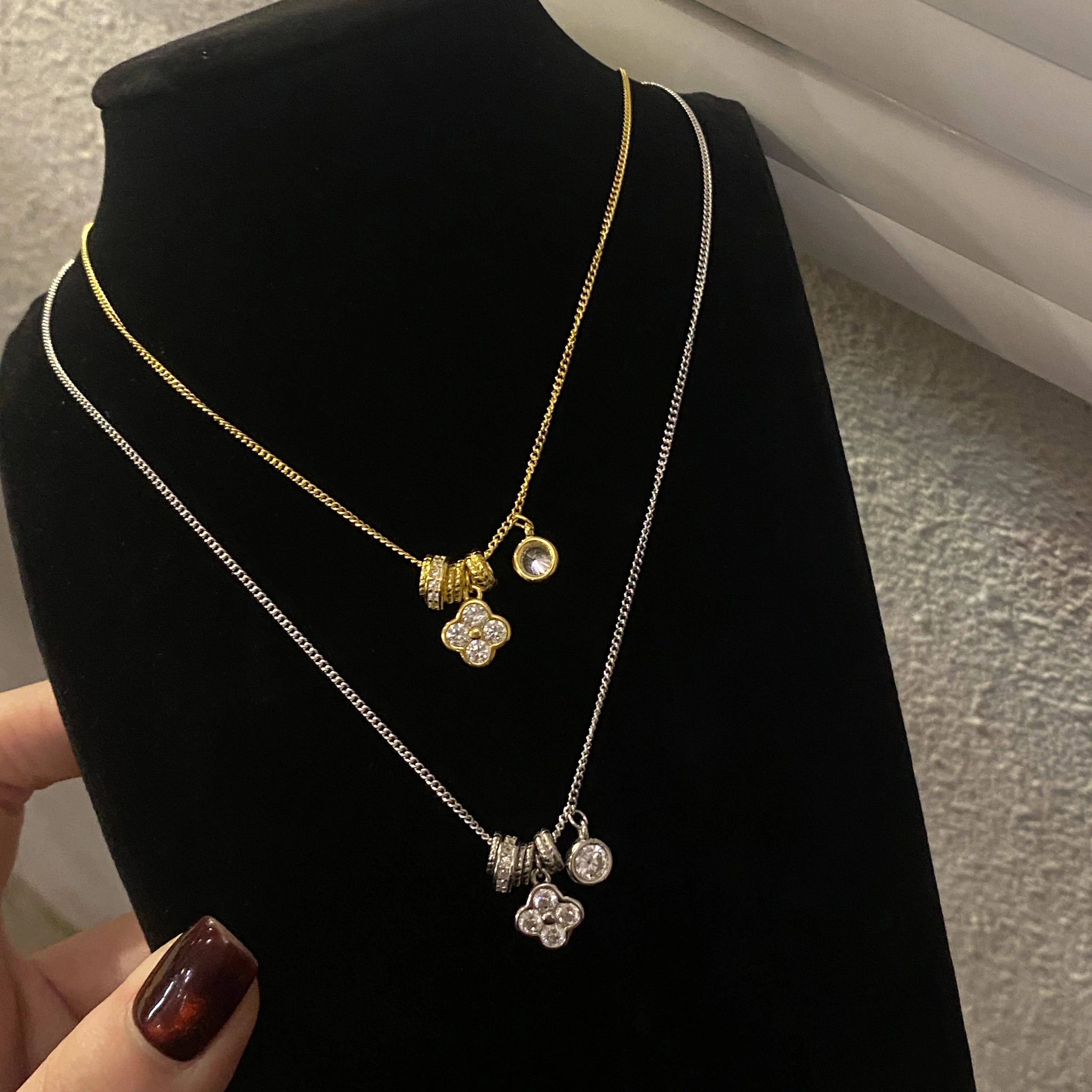 

S925 Sterling Silver Moissanite Flower Pendant Necklace Women Wedding Gifts Luxury Delicate Design Jewelry